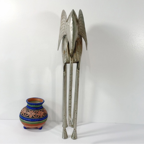VTG Silver Metal Art Elephant Sculpture Elongated Legs Figure Tribal Abstract 16 - Picture 6 of 9